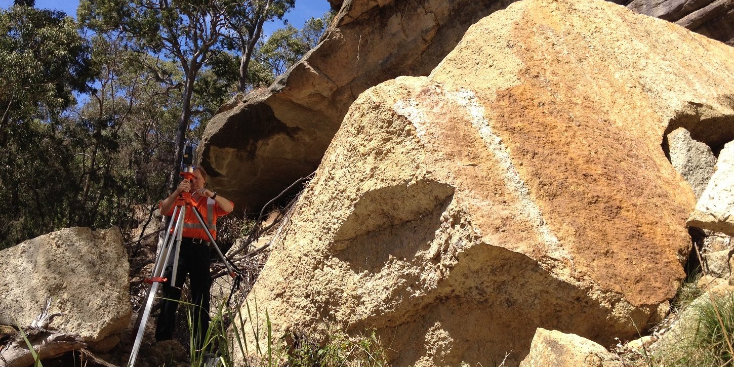 wysiwyg3dau tasman rock wall 3dlaserscanning heritage