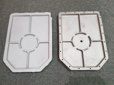 Maserati Sump and Mating Cover casting old vs new