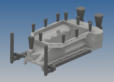 Maserati Sump and Mating Cover sump casting with methoding wysiwyg3d
